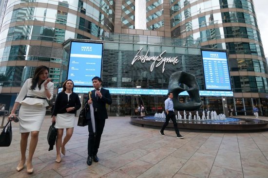 香港交易广场。中新社